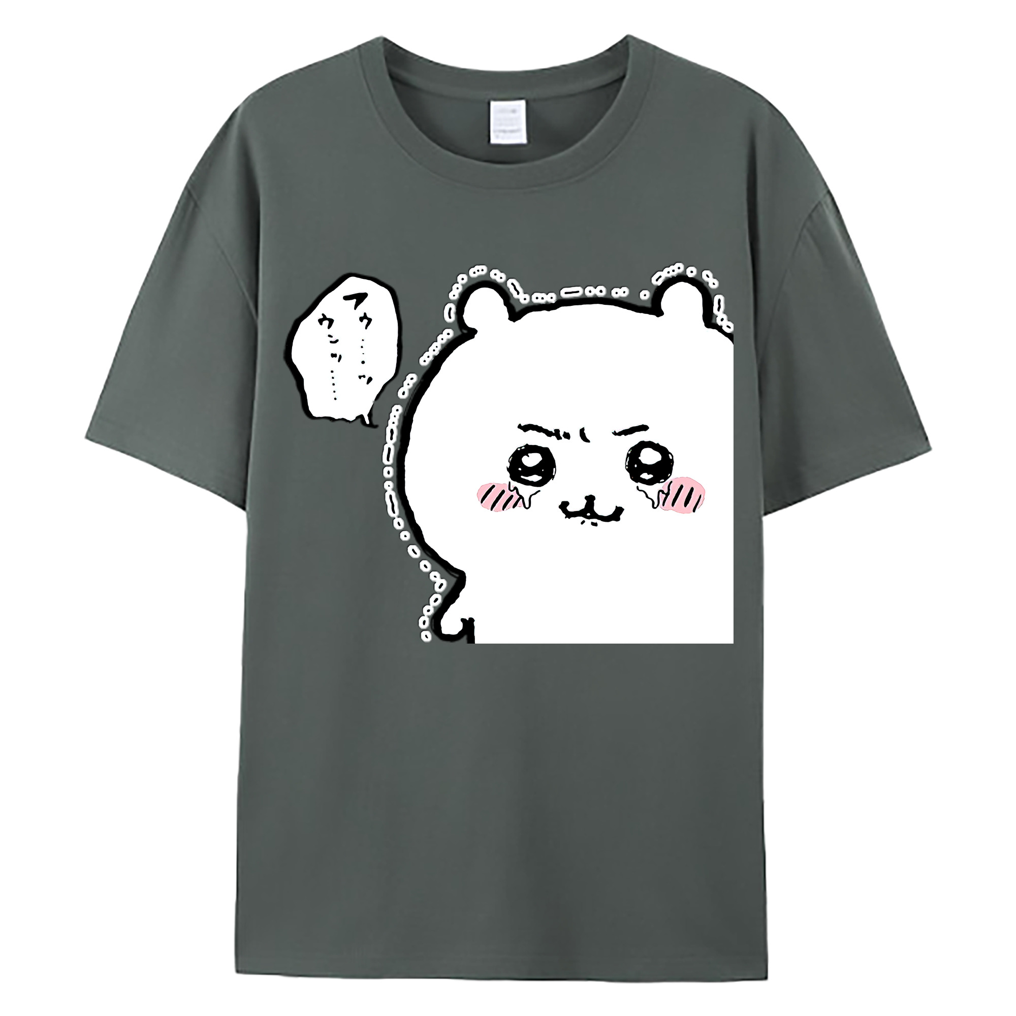 （画像用） ちいかわ ちいかわ Chii-kawa chiikawa 綿100％ メンズ半袖Tシャツ｜肌触りやわらか＆通気性